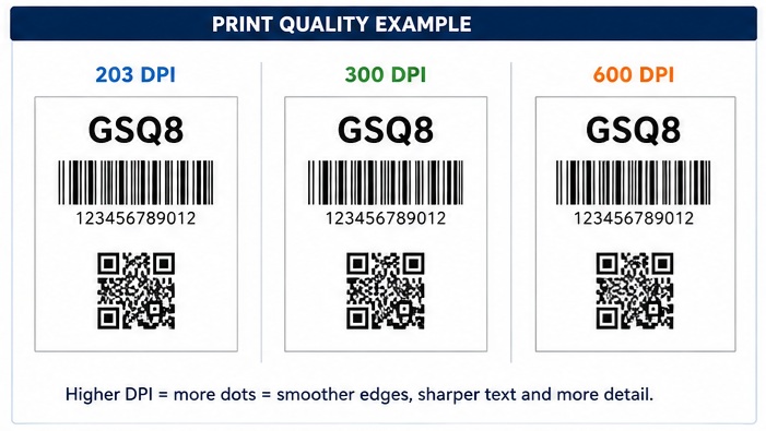 Understanding Barcode Printer DPI: What 203, 300 & 600 DPI Mean and How Thermal Printheads Work