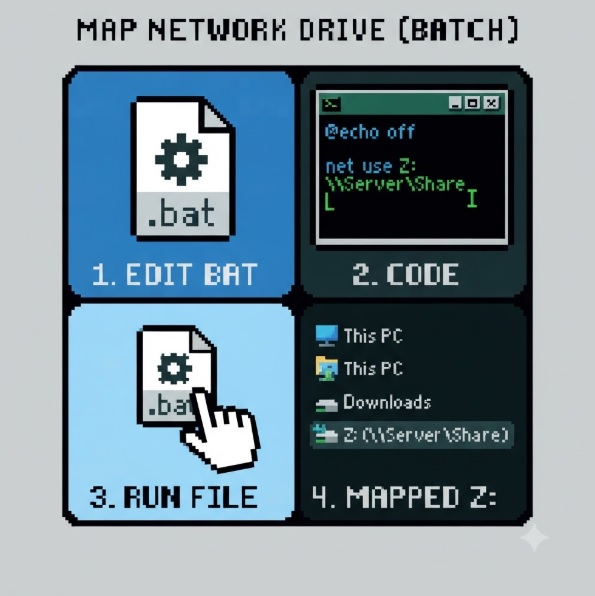 How to Map a Network Drive Using a Batch File