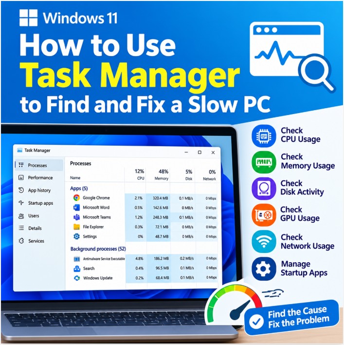 How to Use Windows 11 Task Manager to Find and Fix a Slow PC