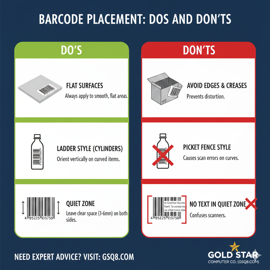 Do's and Don'ts for barcode placing