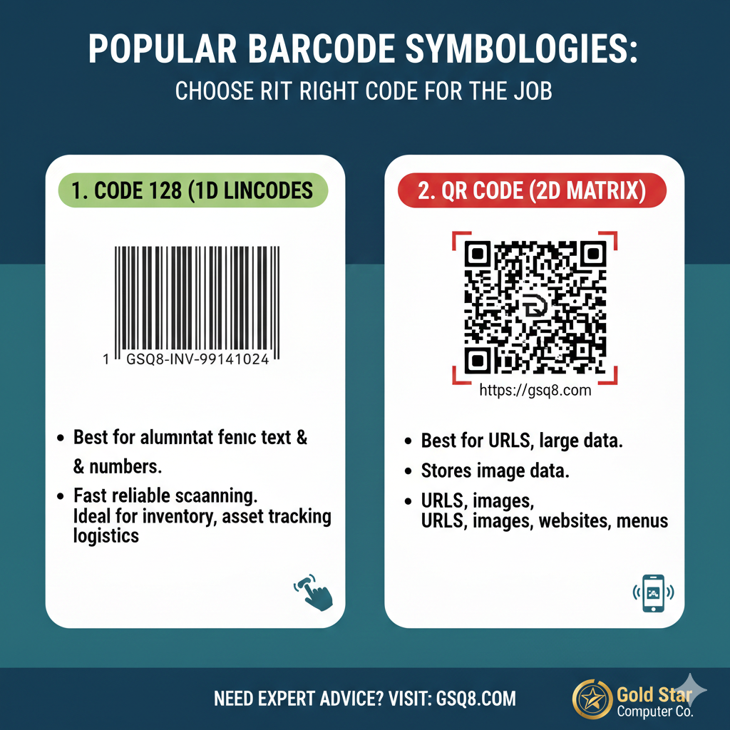 Code 128 vs QR Code (quick idea)