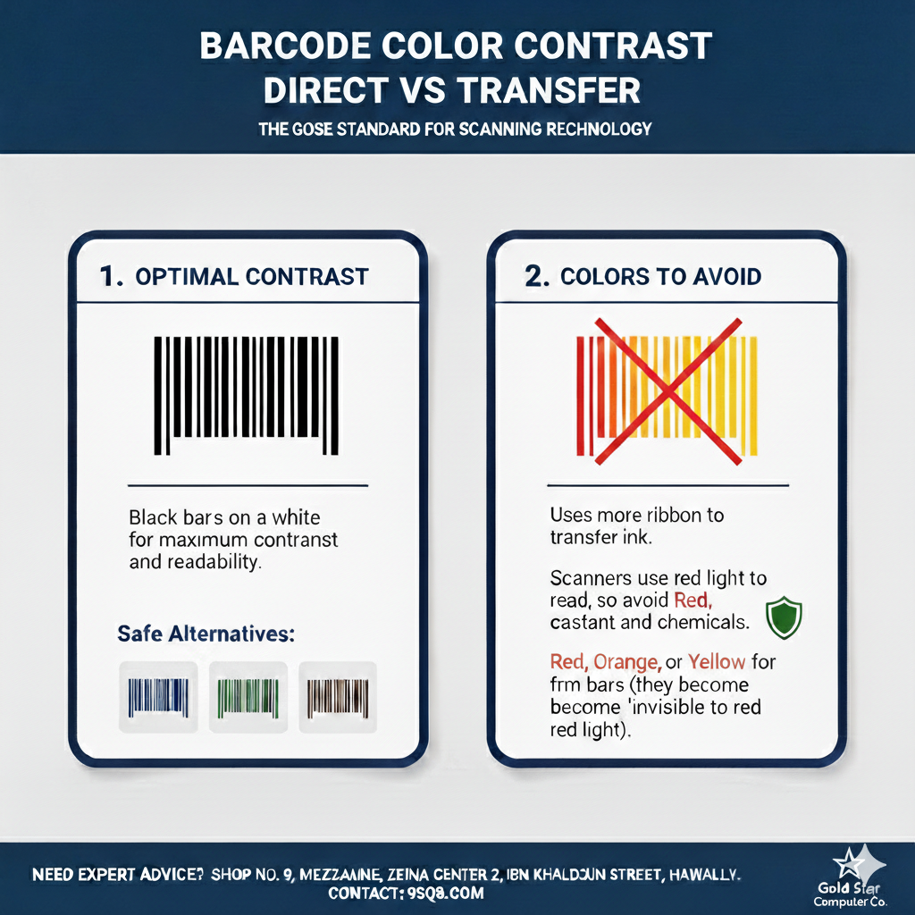 Can I print barcodes in color?