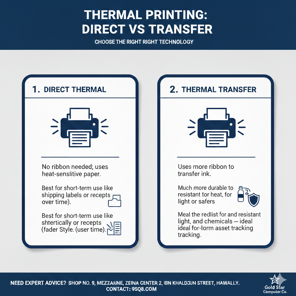 What’s the difference between Direct Thermal and Thermal Transfer printing?