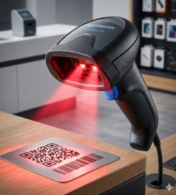 Datalogic Barcode Scanner QW2520 USB CBL Kit Stand Black