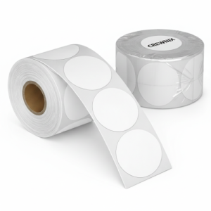 Direct Thermal Roll Circle/Round DT Labels - 75mm