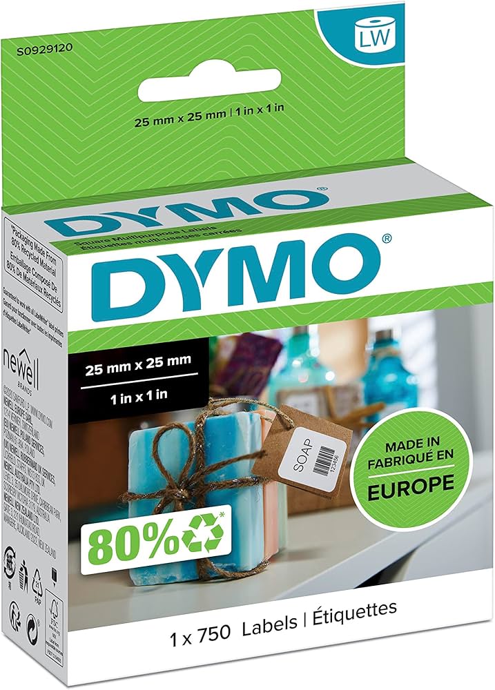 Dymo LabelWriter (LW) Compatible Square Labels | 25mm x 25mm