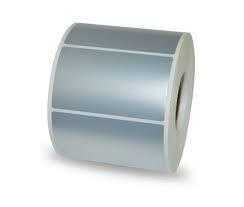 Ekonomiya Silver PET Labels  52mm x 25mm (Strong Glue & Heat Resistant)