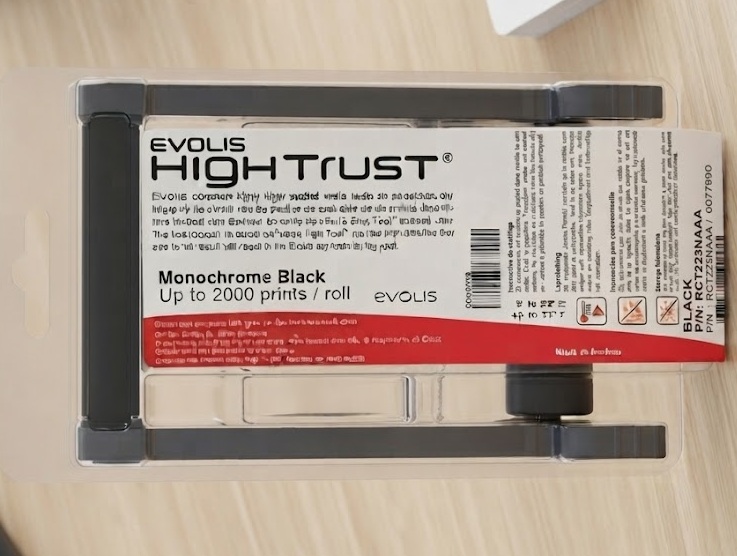 Evolis High Trust Ribbon Monochrome Black – Up to 2000 prints/roll (RCT223NAAA)