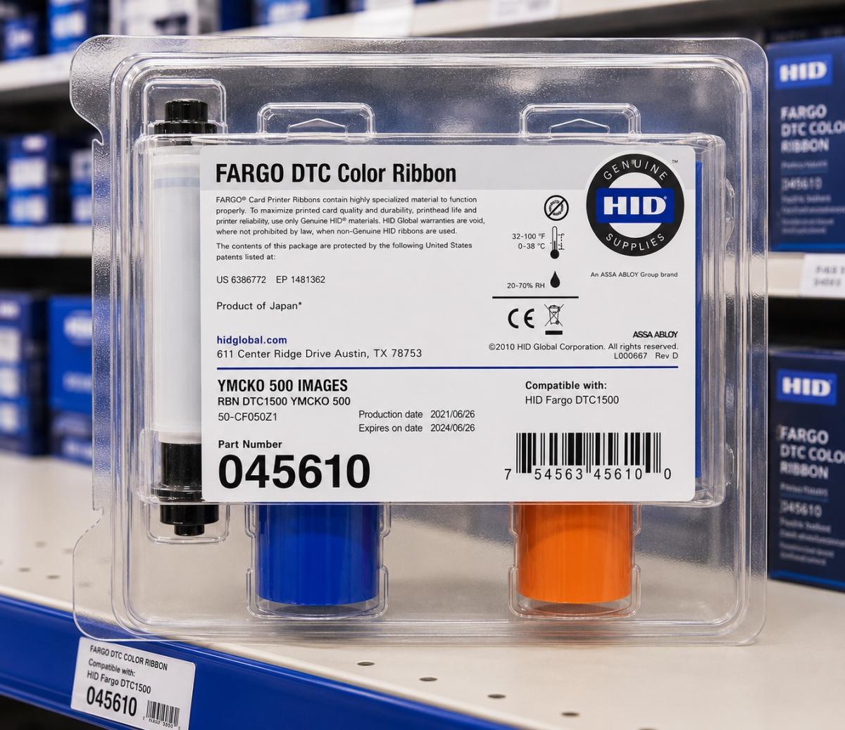 HID FARGO 045610 YMCKO Full-Color Ribbon