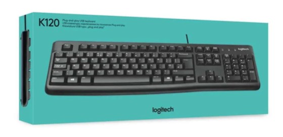 Logitech K120 USB Wired Keyboard, English/Arabic