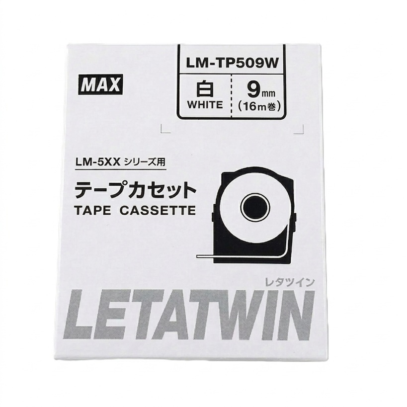 MAX Letatwin LM-TP509W White Label Tape - 9mm