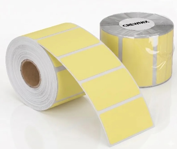 Direct Thermal labels Yellow 70mm x 50mm 1000/roll