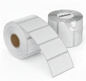 Silver Vinyl Labels 50.8mm x 25.4mm – High-Performance Adhesive (1,000 Labels/Roll)