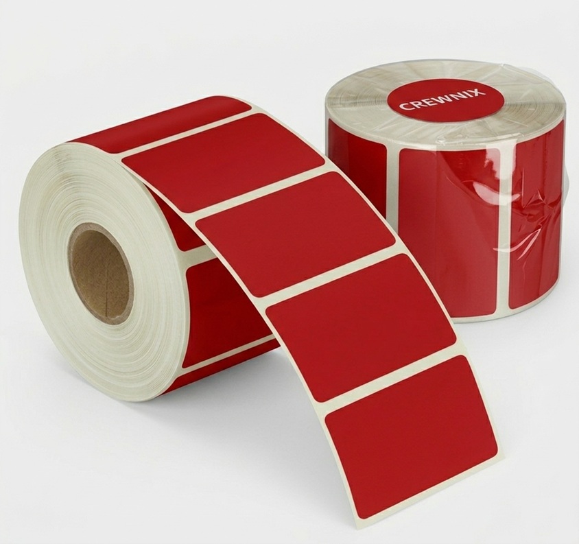 Red Thermal Transfer Labels – 100mm x 150mm (500 Labels/Roll, 40mm Core)