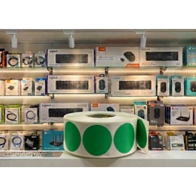 25mm Green DT Labels Round 1000/roll C-40