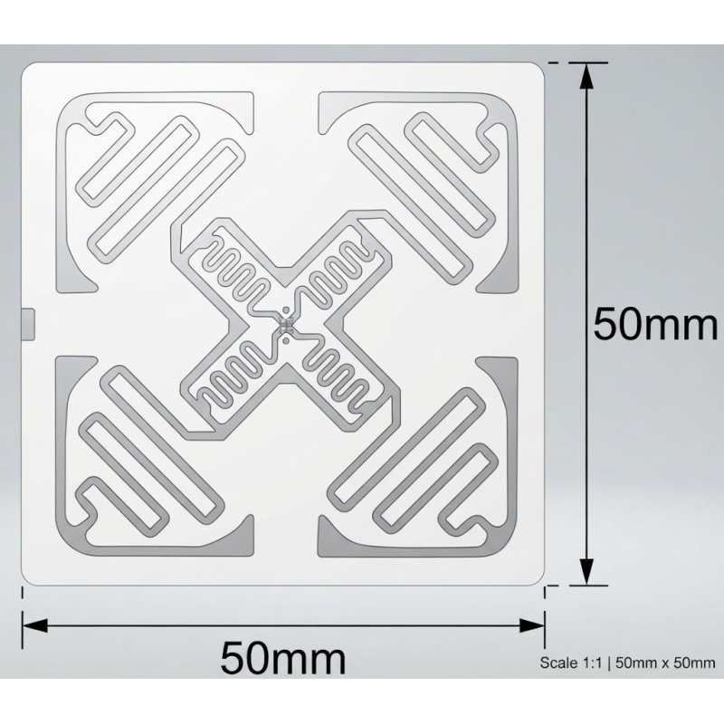 50mm × 50mm Impinj Monza 4QT UHF RFID Label | Smart Solutions Kuwait - Smart Solutions Computer Kuwait