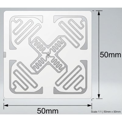 50mm × 50mm Impinj Monza 4QT UHF RFID Label