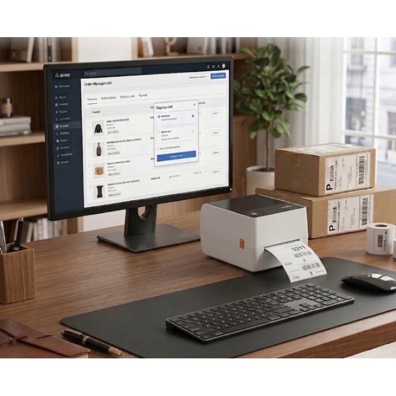 AIMO CT310 USB / BT Desktop Thermal Transfer Label Printer | Gold Star Kuwait - Gold Star Computer Kuwait