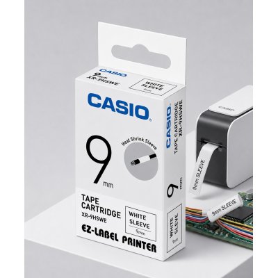 Casio Heat Shrink Tube Tape 9mm – XR-9HSWE