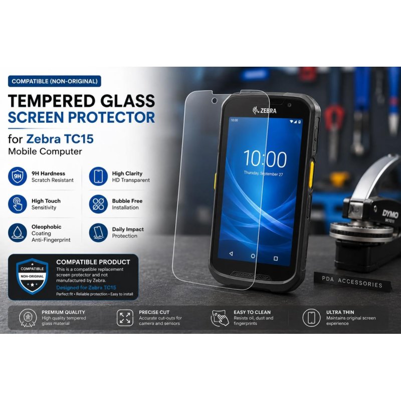 Glass PRO Screen Protector for TC15 Premium Tempered | Gold Star Kuwait - Gold Star Computer Kuwait