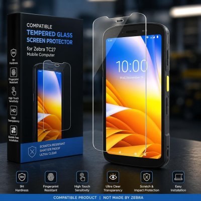 Compatible Premium Tempered Glass Screen Protector for Zebra TC27