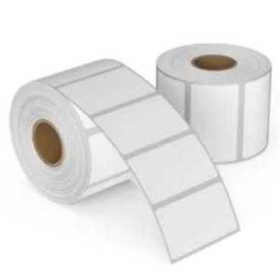 White PET Labels 75mm x 50mm Strong Glue Heat Resistant 1000 L/R - Crewnix