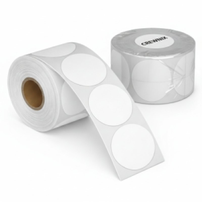 Direct Thermal labels 25mm round - Gold Star Computer Kuwait
