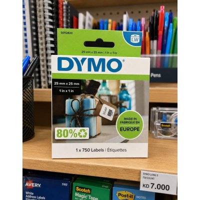 Dymo LW Labels 24mm x 25mm 750 1in x 1 in 750 labels - Dymo | Gold Star Kuwait - Gold Star Kuwait