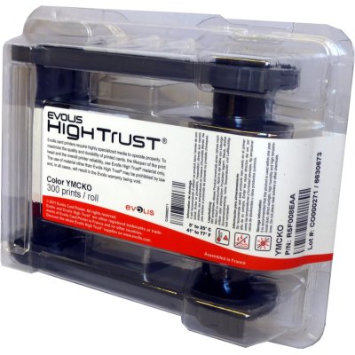 Evolis High Trust Ribbon Color YMCKO 300 prints/roll R5F008EAA