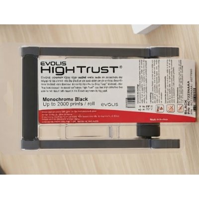 Evolis High Trust Ribbon Monochrome Black – Up to 2000 prints/roll (RCT223NAAA)