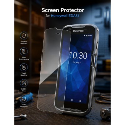 Compatible Tempered Glass Screen Protector for Honeywell EDA51 Mobile Computer