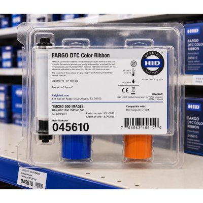 HID FARGO 045610 YMCKO Full-Color Ribbon 500 images