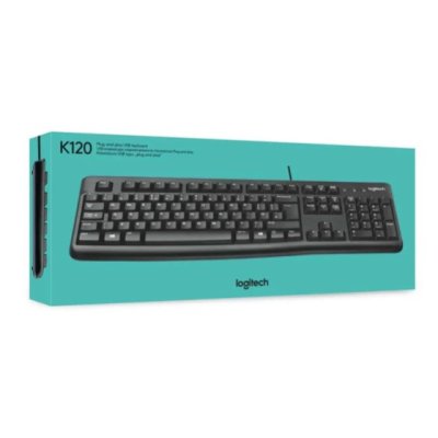 Logitech K120 USB Wired Keyboard, English/Arabic
