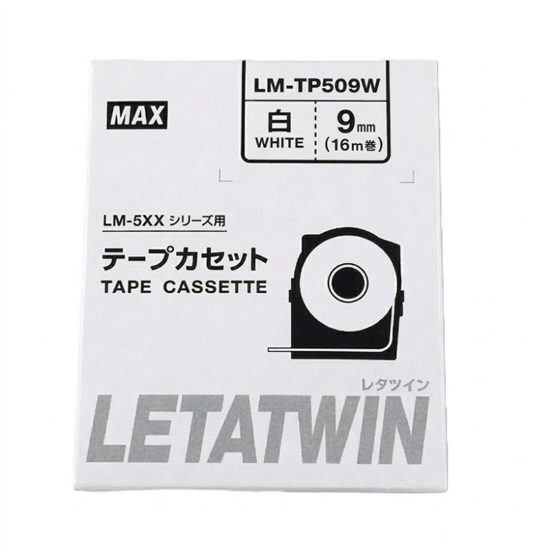 MAX Letatwin LM-TP509W White Label Tape - 9mm - Letatwin | Gold Star Kuwait - Gold Star Computer Kuwait