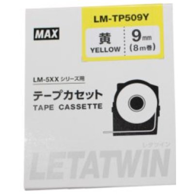 MAX Letatwin LM-TP509Y Yellow Label Tape - 9mm