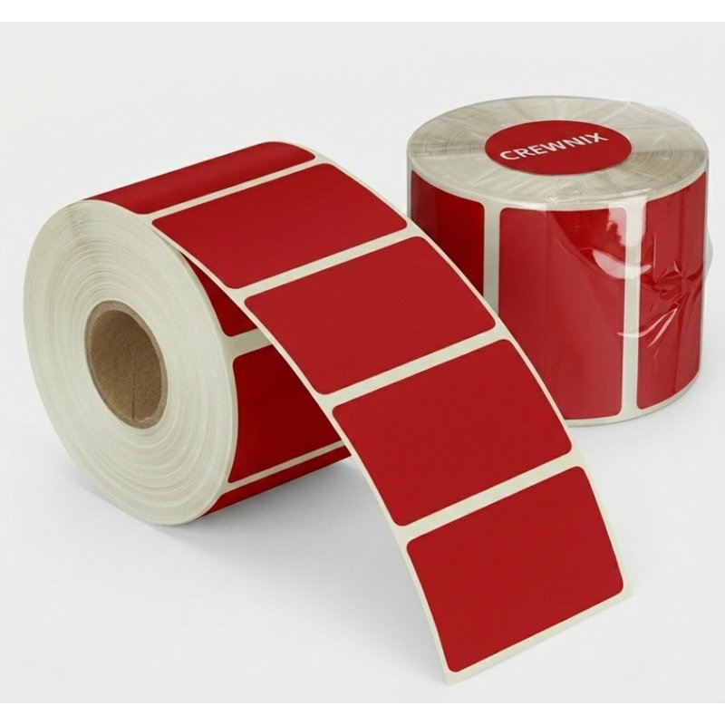Red Thermal Transfer Labels – 100mm x 150mm (500 Labels/Roll, 40mm Core) (100x150TT-red) - Gold Star Computer Kuwait