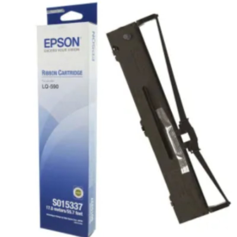 Epson Genuine Epson S015337 Black Ribbon Cartridge for LQ-590 & LQ-590II (C13S015337) - Gold Star Computer Kuwait