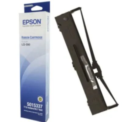 Genuine Epson S015337 Black Ribbon Cartridge for LQ-590 & LQ-590II