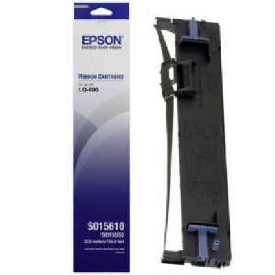Genuine Epson S015610 Black Ribbon Cartridge for LQ-690 Series