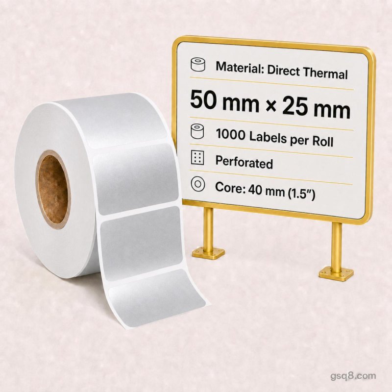Crewnix 50mm x 25mm VOID Silver PET Labels 1000 L/R | Gold Star Kuwait - Gold Star Computer Kuwait