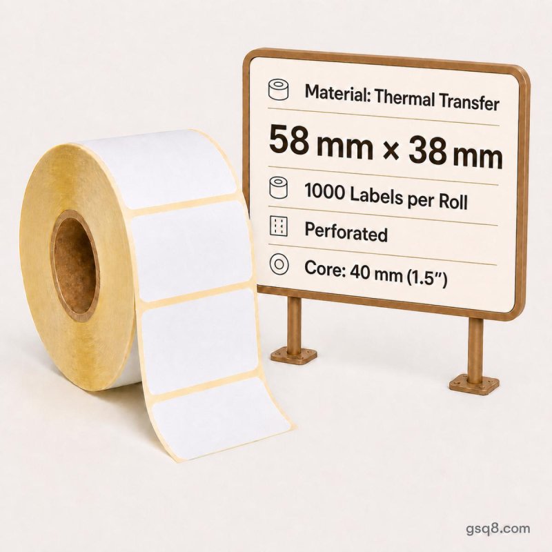 Thermal transfer labels 50mm x 25mm - Gold Star Computer Kuwait