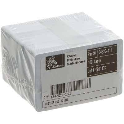 Zebra Premier PVC Card 30MIL 100/pack