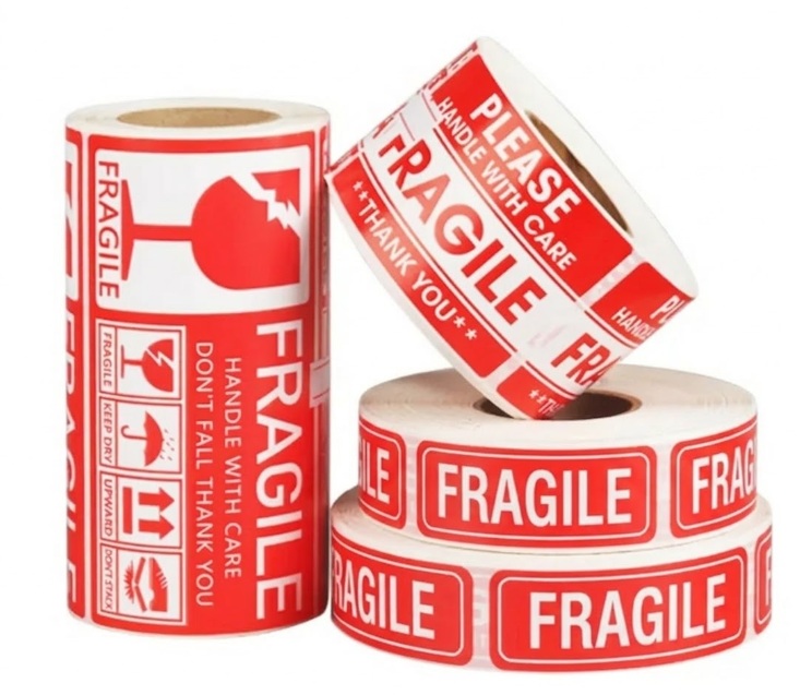 Warning Labels 50.8mm x 76.2mm 500/roll
