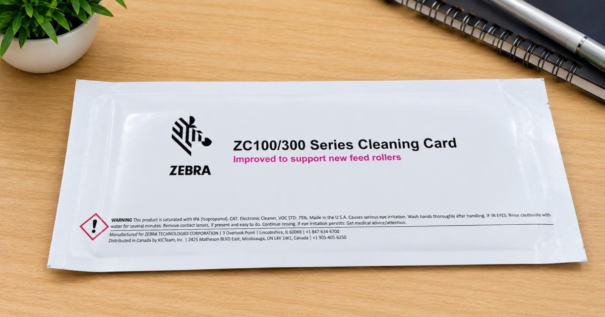 Zebra Original Cleaning Card Kit for Zebra ZC100 / ZC300 Series